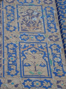 Tiles at Agra's Chini ka Rauza.