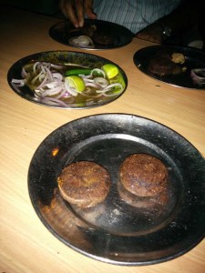 Shaami kababs at Ghalib Kabab Corner.