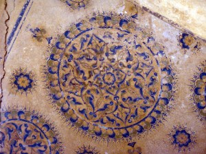Painted ceiling, Tomb of Makhdum Shah, Delhi.