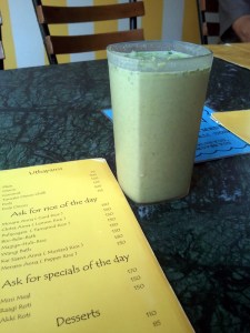 Majjige - spiced buttermilk - at Carnatic Cafe.