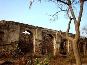 The ruins of a late Mughal haveli, in Sultangarhi.