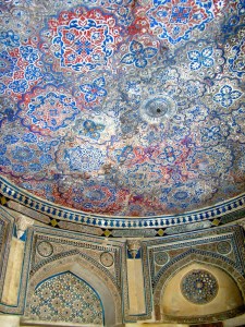 The ceiling of the tomb of Jamaali-Kamaali.