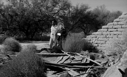 Mother Maria shows Homer the site of the chapel