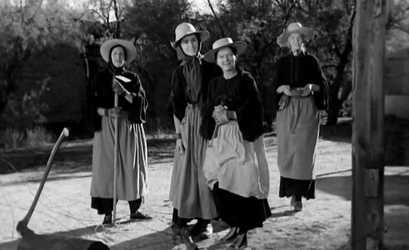 The nuns smile in greeting