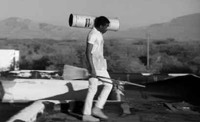 Homer gets to work on the roof