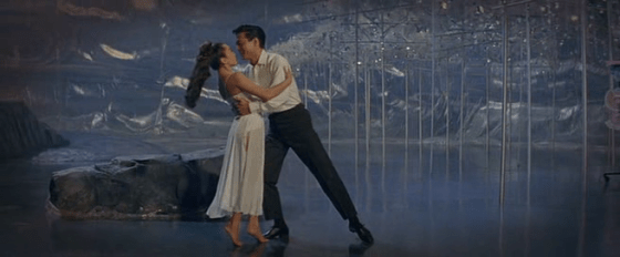 A frame from the dream sequence following 'Love, Look Away'