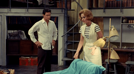 Mother's blue robe, acting chaperone