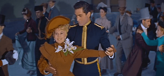 On the skating rink: Liane with her instructor