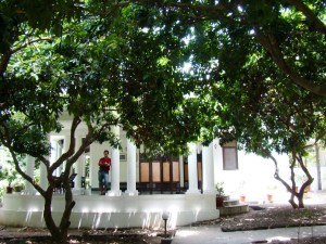 The verandah, and our room beyond, at The Glasshouse.