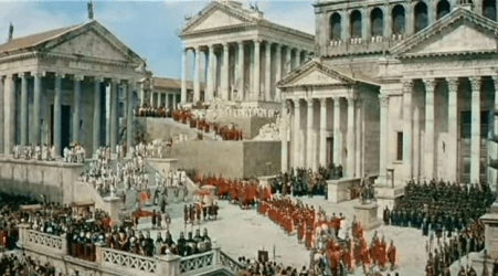 A grand parade in Rome
