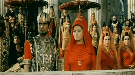 Omar Sharif and Sophia Loren as Sohamus and Lucilla