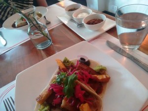 At La Bodega: our table. 