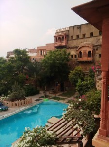 Neemrana: A view of one of the swimming pools.