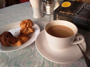 Evening coffee and snacks. 