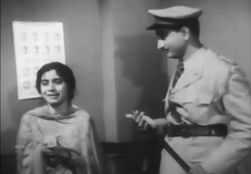 The woman, in distress