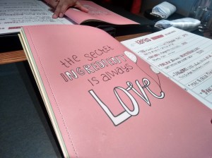 The menu at Farzi Cafe.