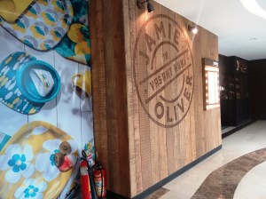 Outside Jamie's Italian.