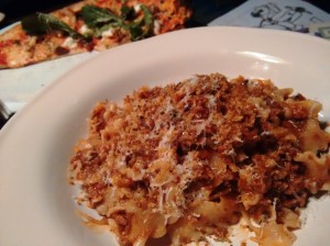 The sausage pappardelle, superb. 