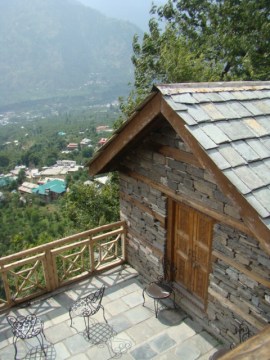 The view from the balcony at Naggar Castle.