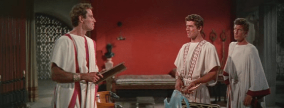 Charlton Heston and Stephen Boyd in Ben Hur