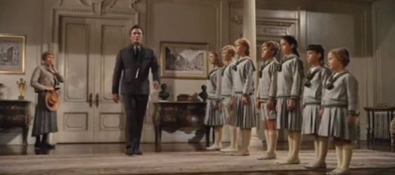 Christopher Plummer, Julie Andrews and the children in The Sound of Music