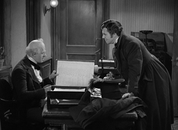 ... and with a grouchy Scrooge